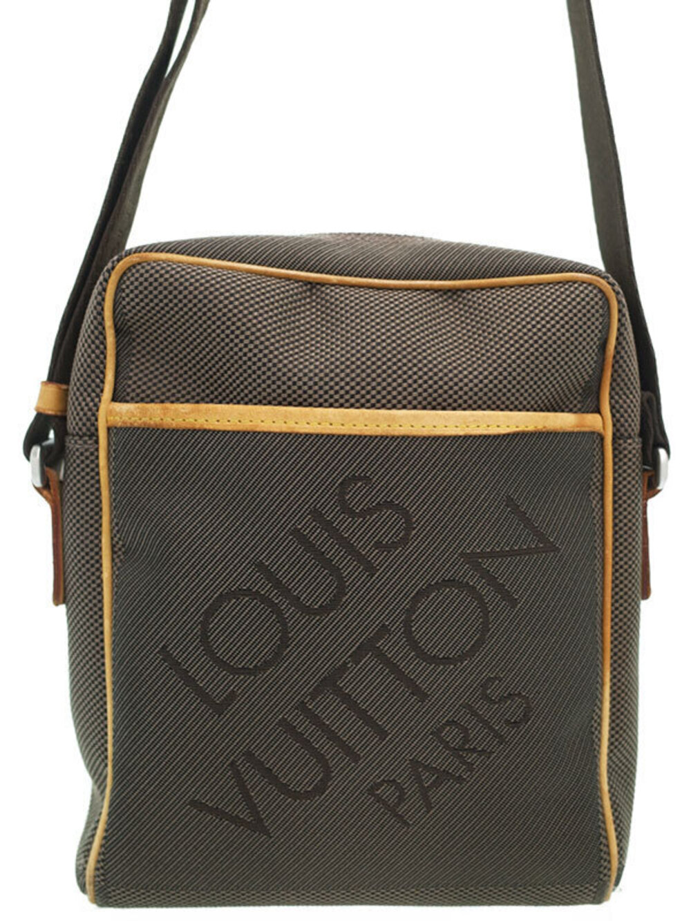 Louis Vuitton Damier Geant Citadin Shoulder Bag Canvas Leather Brown